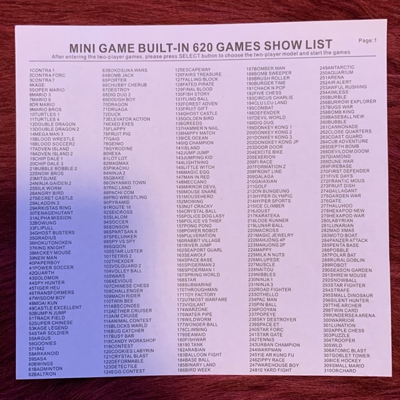 New - Wireless Classic Retro Handheld Game Console with 620 Built-in Games - Picture 6 of 15